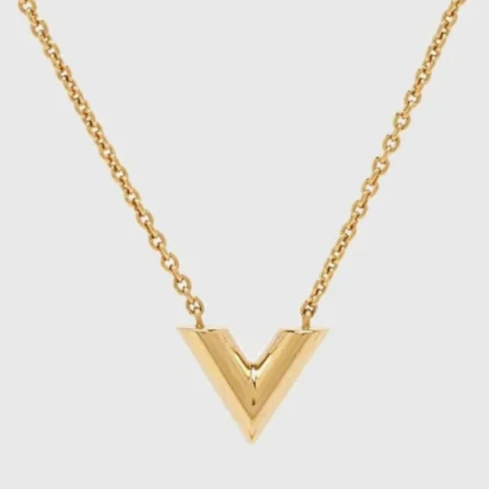 Louis Vuitton Gold V-Shaped Necklace/Gorgeous - Picture 2 of 6